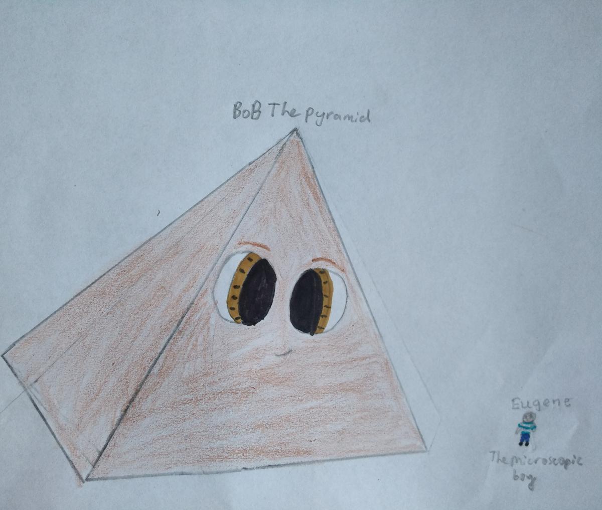 Bob the pyramid from the story, The Case of the Missing Scrolls