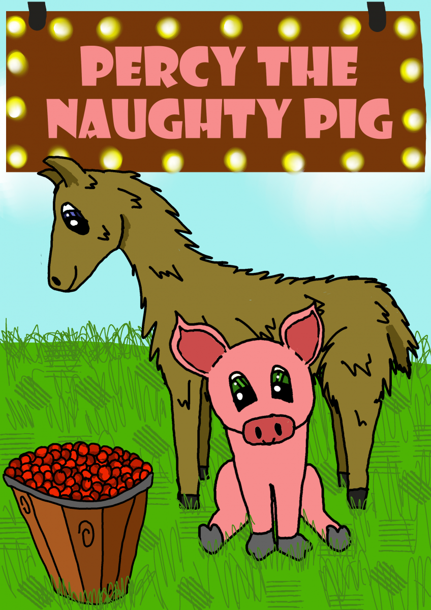 An illustration to accompany the story @percy the Naughty Pic' written by St Columb's Primary School, P4&P5