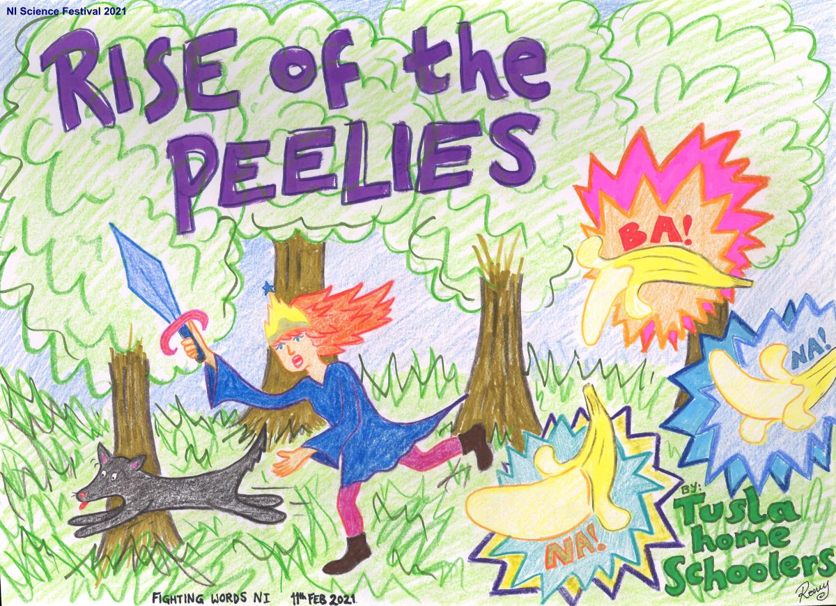 Illustration for Rise of the Peelies written by Tusla Home Schoolers at NI Science Festival