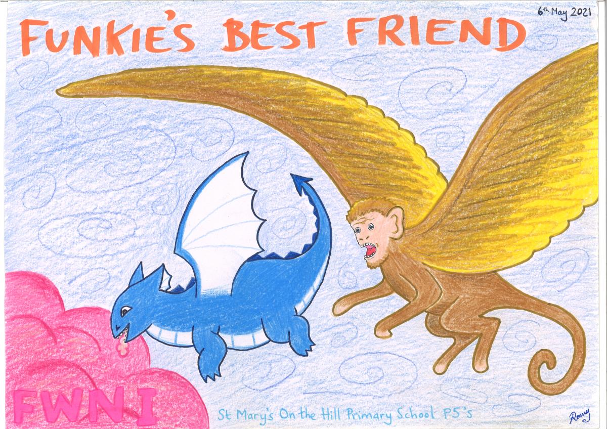 An illustration for Funkie's Best Friend written by St Mary's on the Hill Primary School, P5